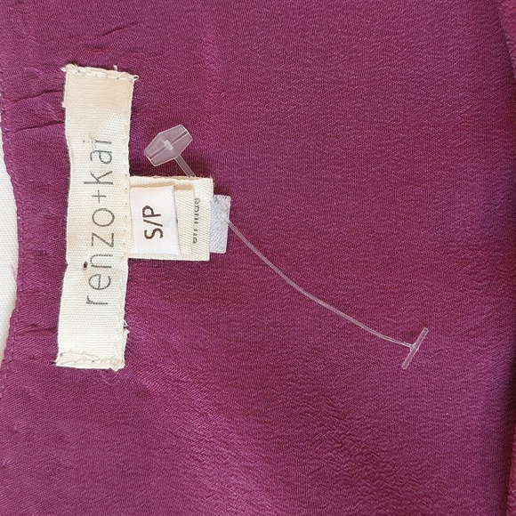 NWOT Renzo + kai botton up beaded silk tank - Picture 7 of 10